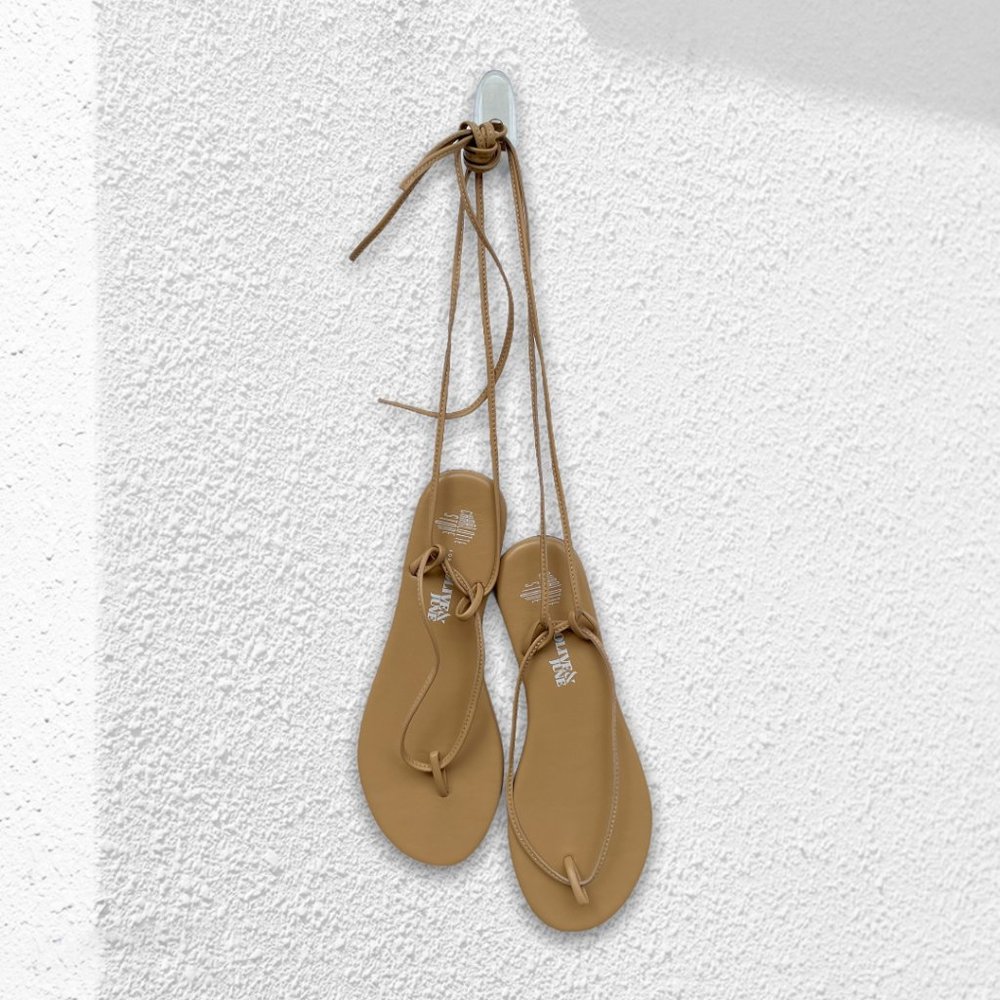 Olive & June Strappy Sandals Nude Size 7